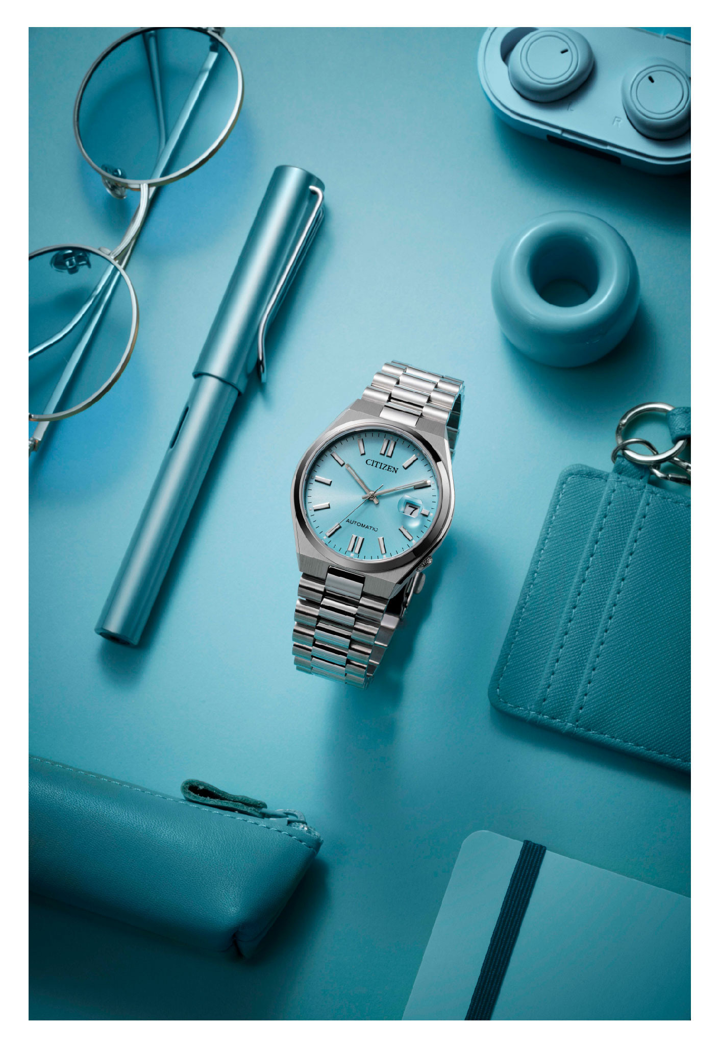 萬年鐘錶 - Citizen 星辰錶  青春色彩跳耀綠色面盤自動上鍊機械男錶  NJ0151-88M 錶徑40MM