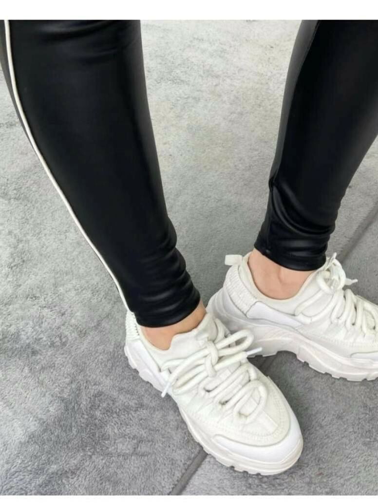 側邊線條內刷毛休閒內搭褲