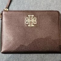 [S] TORY BURCH 145372 BRITTEN LARGE ZIP POUCH,BLACK, 196133470213 (STB262)