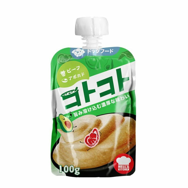 Hell's Kitchen[KOT-02-E]<地獄廚房>牛肉+牛油果慕絲 (成犬) 100G