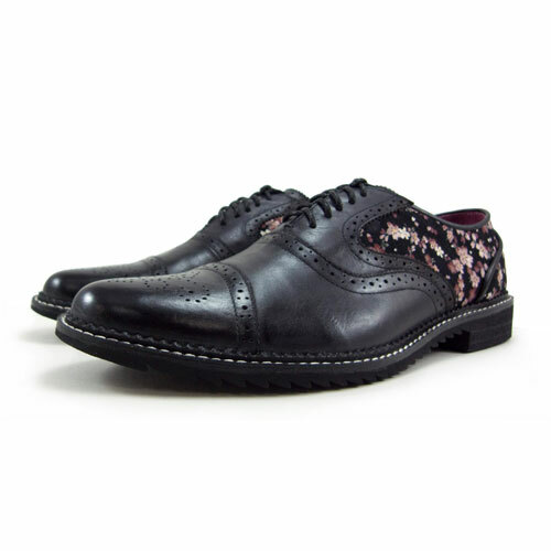 Sweet Villians M1093B Classic Japan Sakura Leather Oxford Shoes Black
