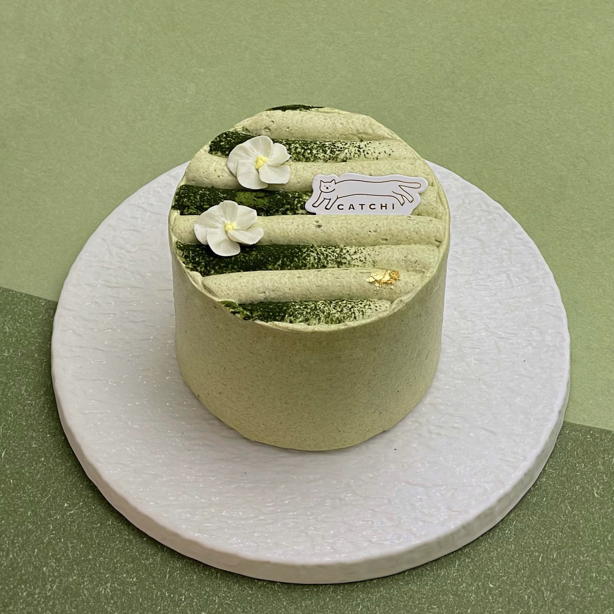 Genmaicha Matcha Mochi Chiffon Cake