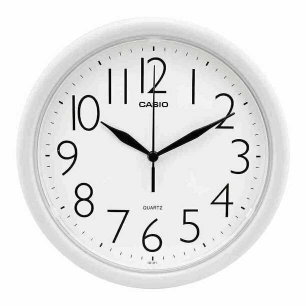 Casio 圓形掛牆鐘 IQ-05-7 (舊型號為IQ-01S-7DF)