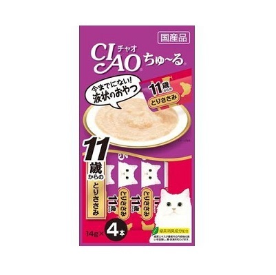 CIAO 雞肉醬 4條 (老貓用) (14gx4支裝)【$100 X 7 包】【可混合其他口味】
