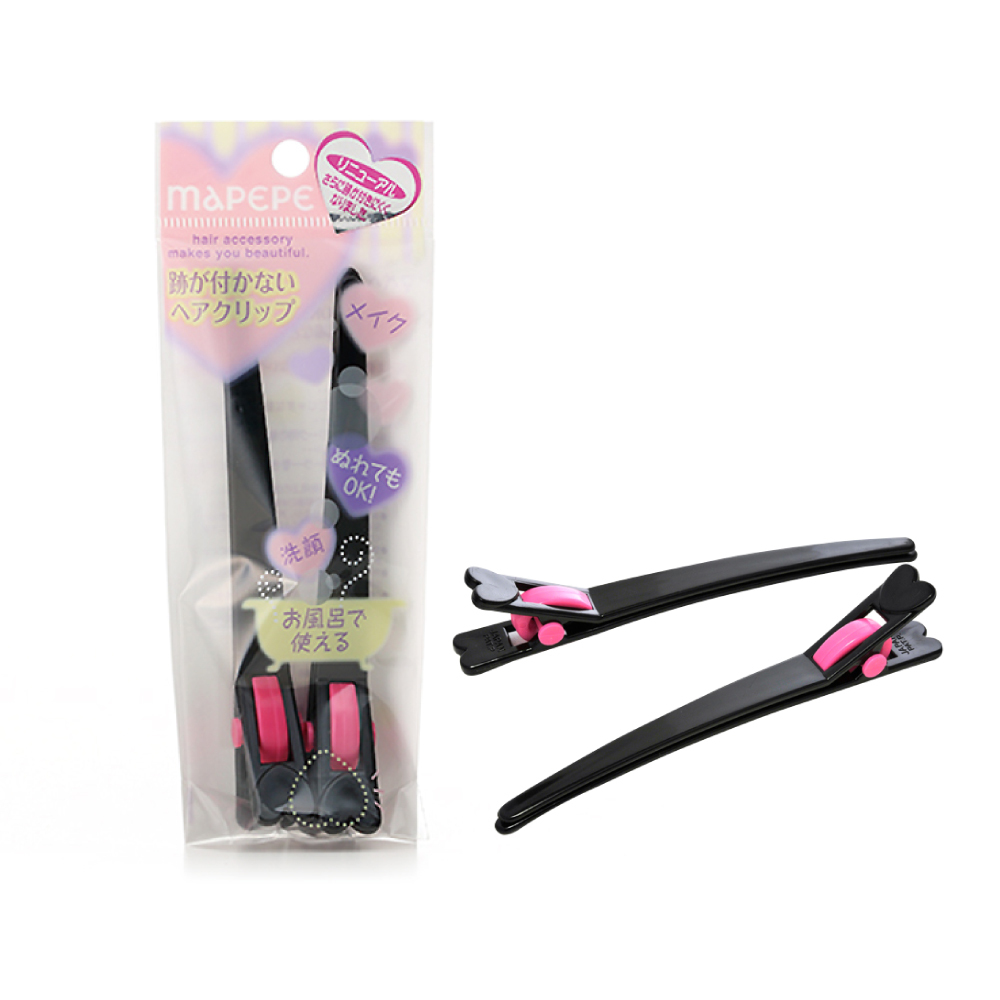 Mapepe 無痕系鴨嘴夾(黑粉)2入-858989