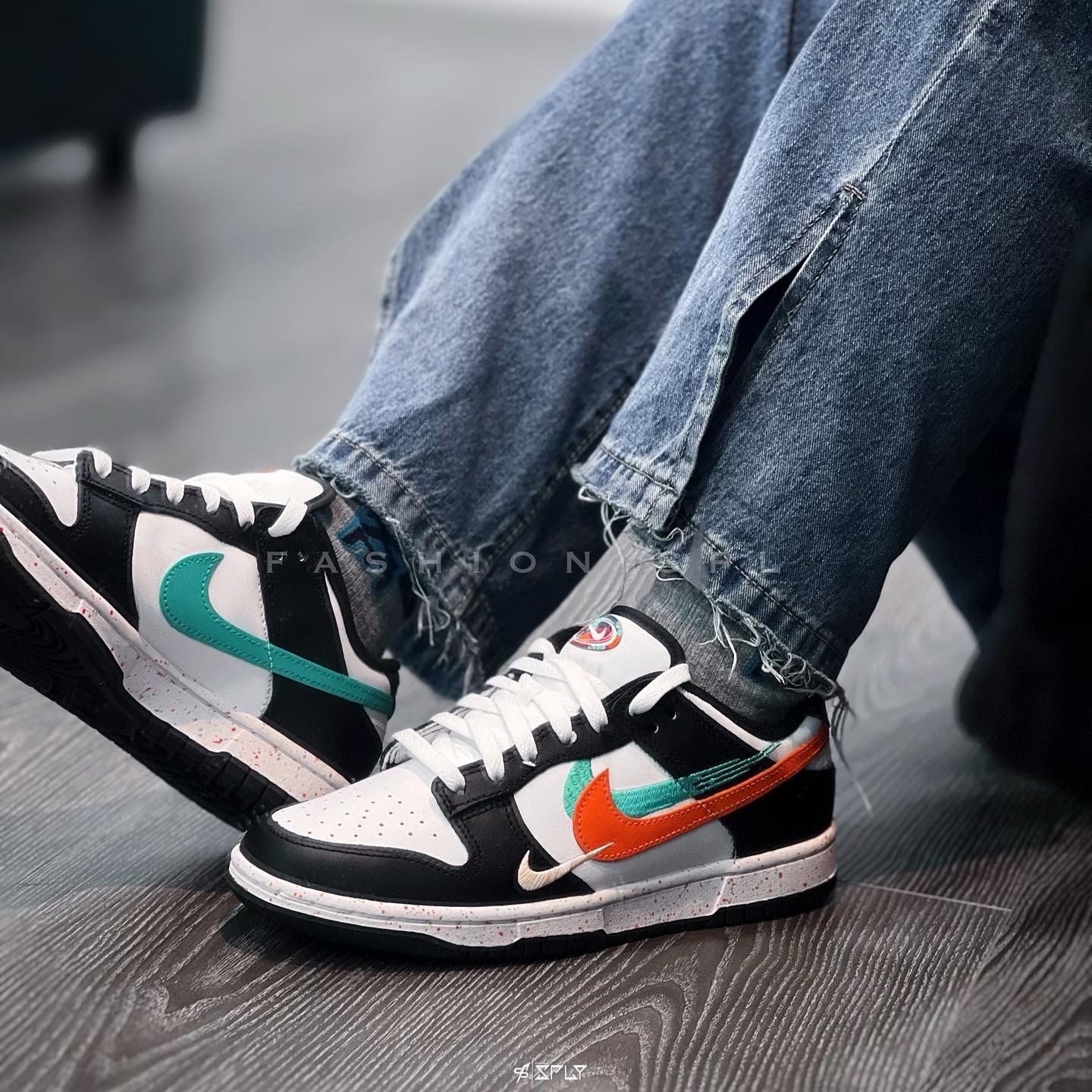 Nike Dunk Low Multi-Swoosh 旋風熊貓 雙勾 FD4623-131