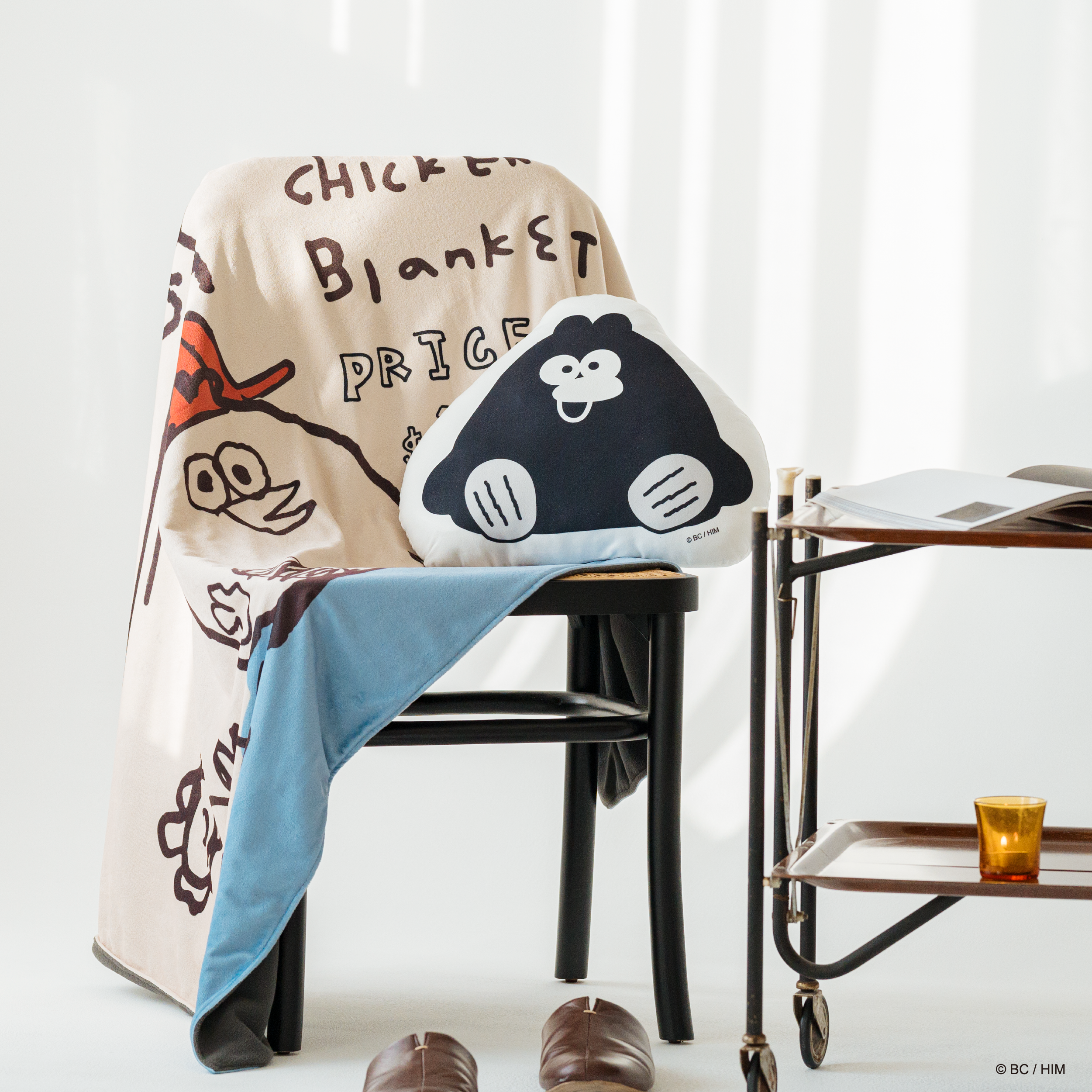 (獨家款)【奧樂雞x慢慢挑-左手畫的雞毛毯】（本商品不含雞抱枕）