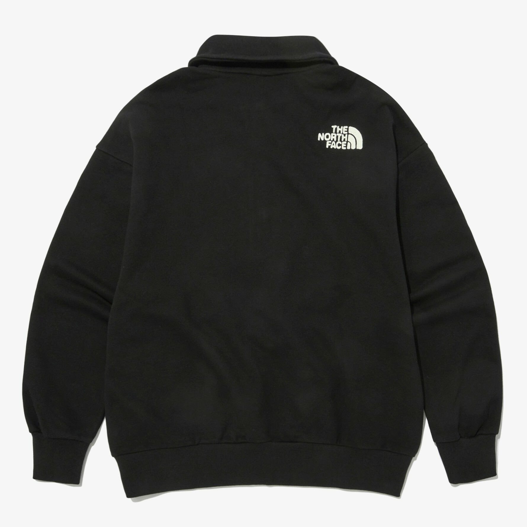 THE NORTH FACE 白標 COMFY COLLAR 半拉鍊 有領衛衣 男女款 黑  NM5MP02J