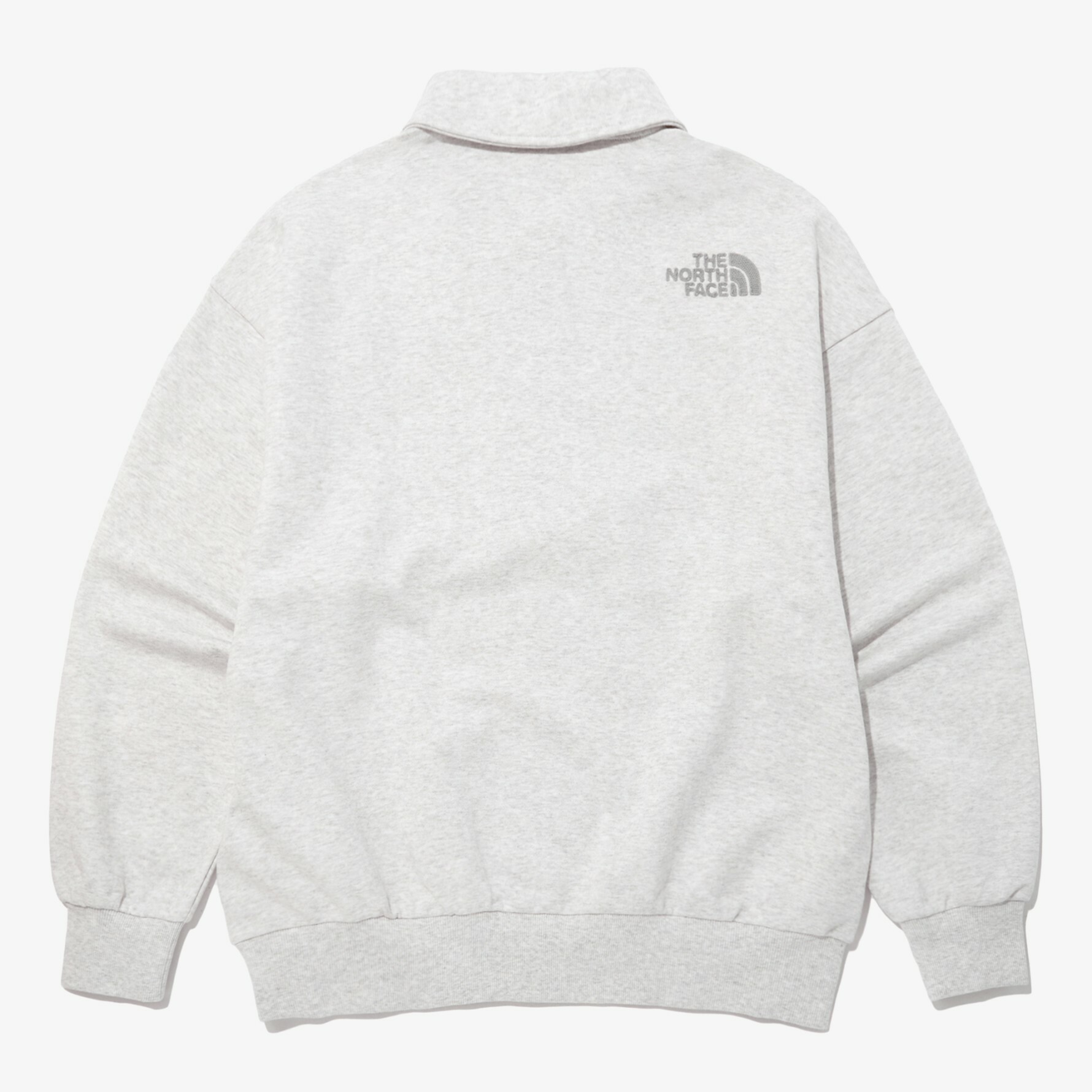 THE NORTH FACE 白標 COMFY COLLAR 半拉鍊 有領衛衣 燕麥灰 NM5MP02K
