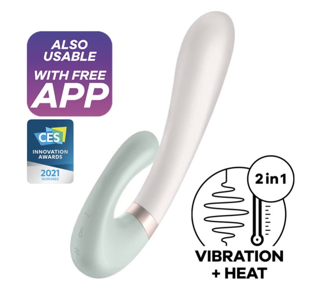 〔德國原裝進口〕Satisfyer Heat Wave 手機APP 遙控暖感雙頭按摩棒 (紫粉色/薄荷綠)