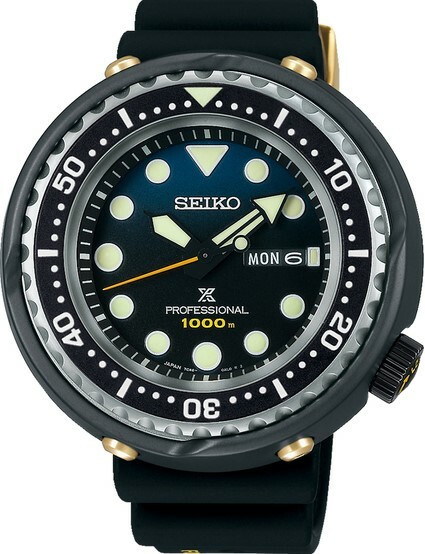 萬年鐘錶 - SEIKO PROSPEX    MARINEMASTER 鮪魚罐頭35周年限量復刻1986 飽和潛水1000米石英潛水錶  S23635J1 / 7C46-0AR0B  錶徑49.4MM  *NEW
