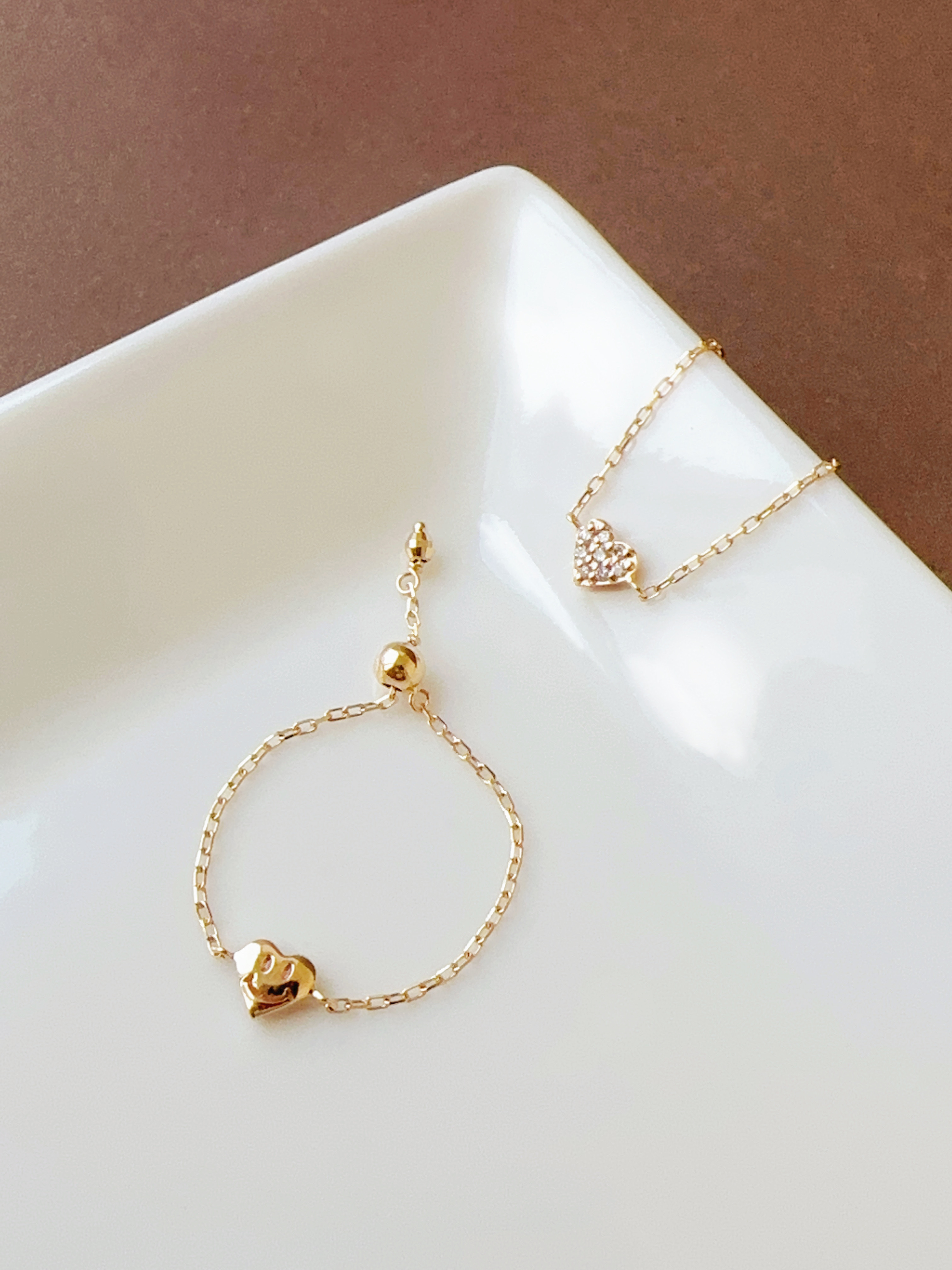 笑臉愛心雙面鍊戒