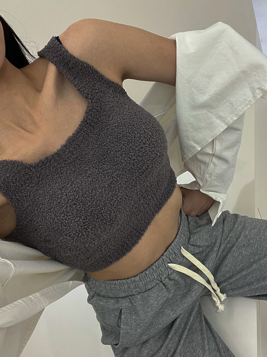 內襯QQ毛提胸短背心*4色