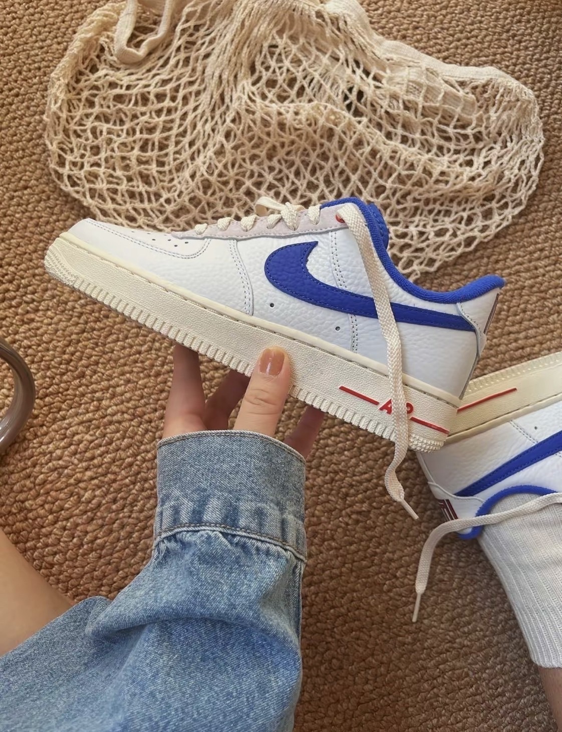 Nike Air Force 1 奶油藍