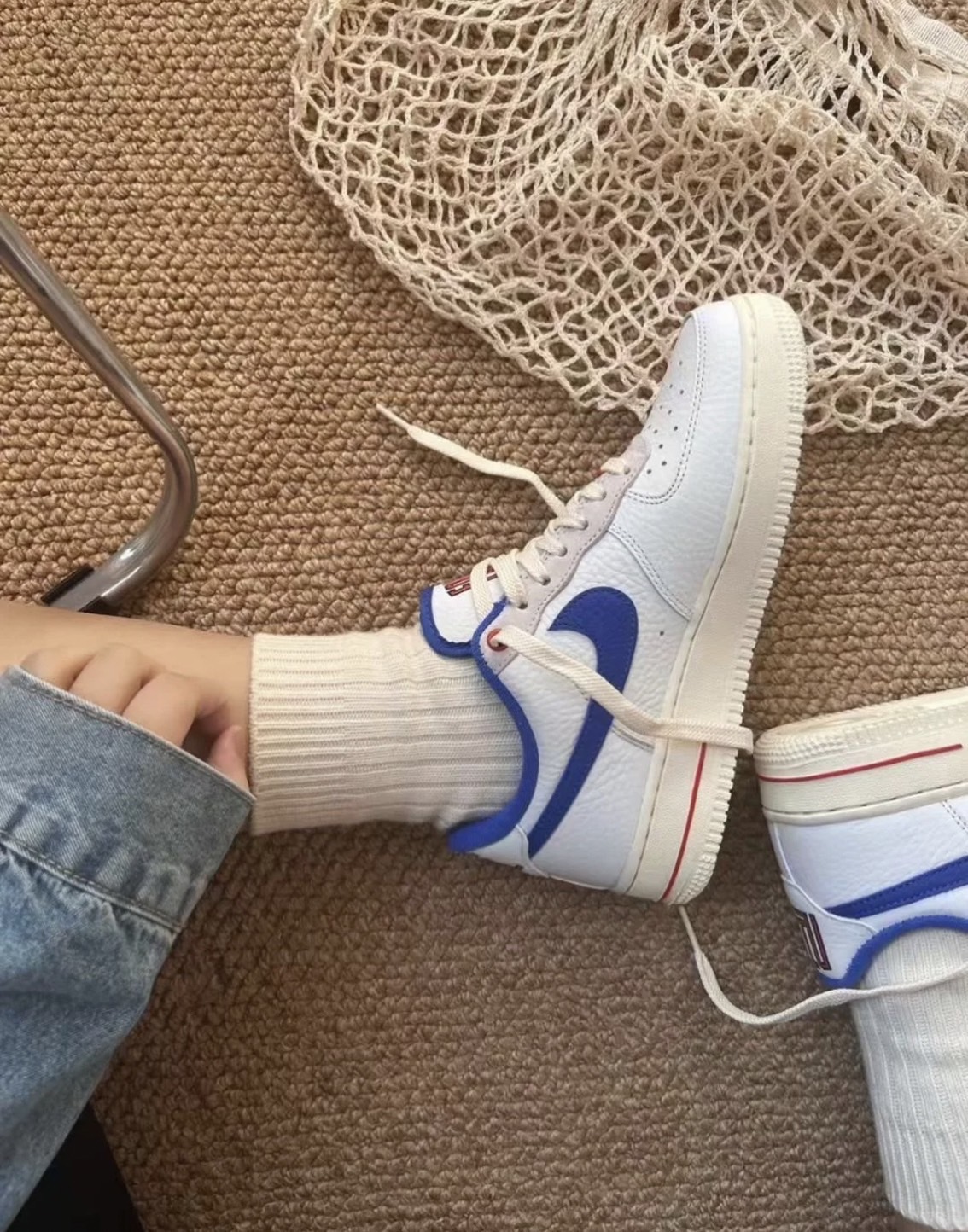 Nike Air Force 1 奶油藍