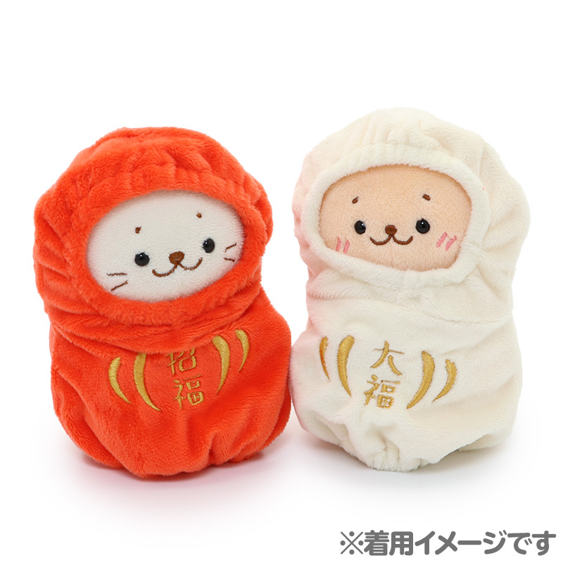 Sirotan  娃娃更衣配件 不倒翁服 ( 白 / 紅 ) 12cm 達摩系列 新年開運商品 海豹小白