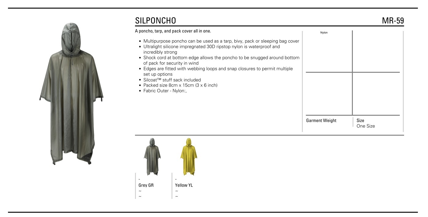 Rab. Silponcho #MR-59 #GR