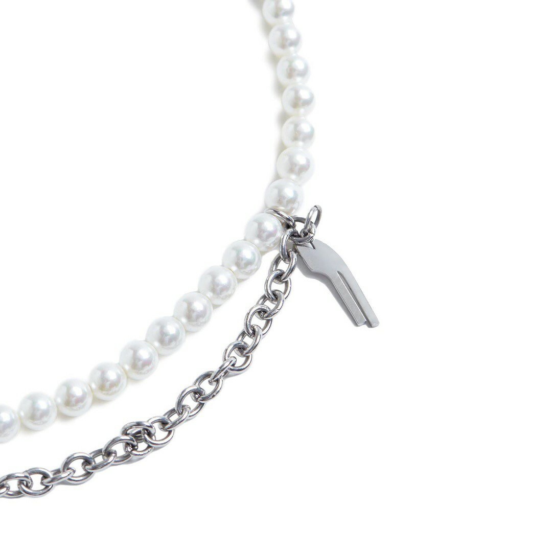 Fe3c F Logo 新款珍珠鎖鏈項鍊