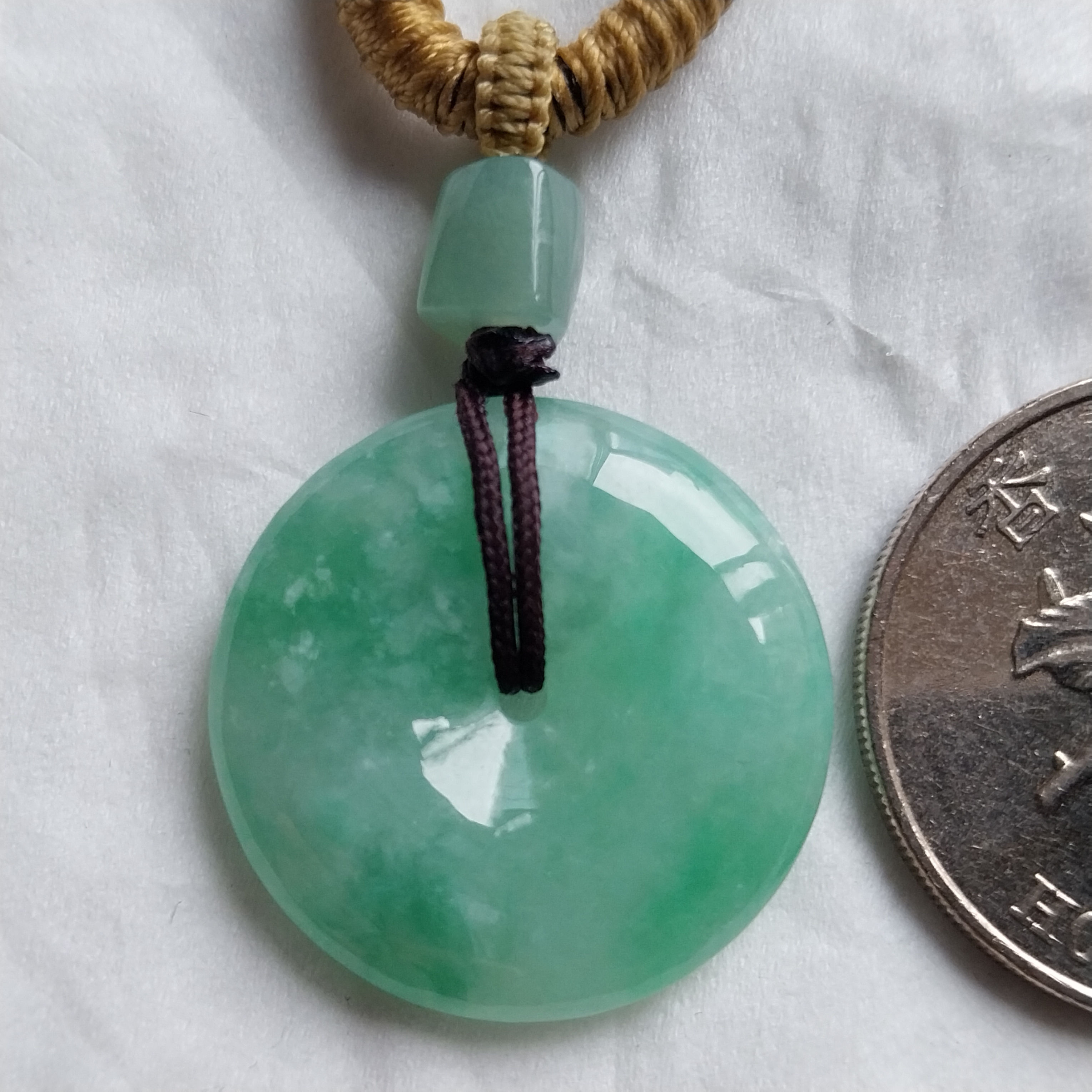 J2125 冰飄花平安扣 (23mm直徑)