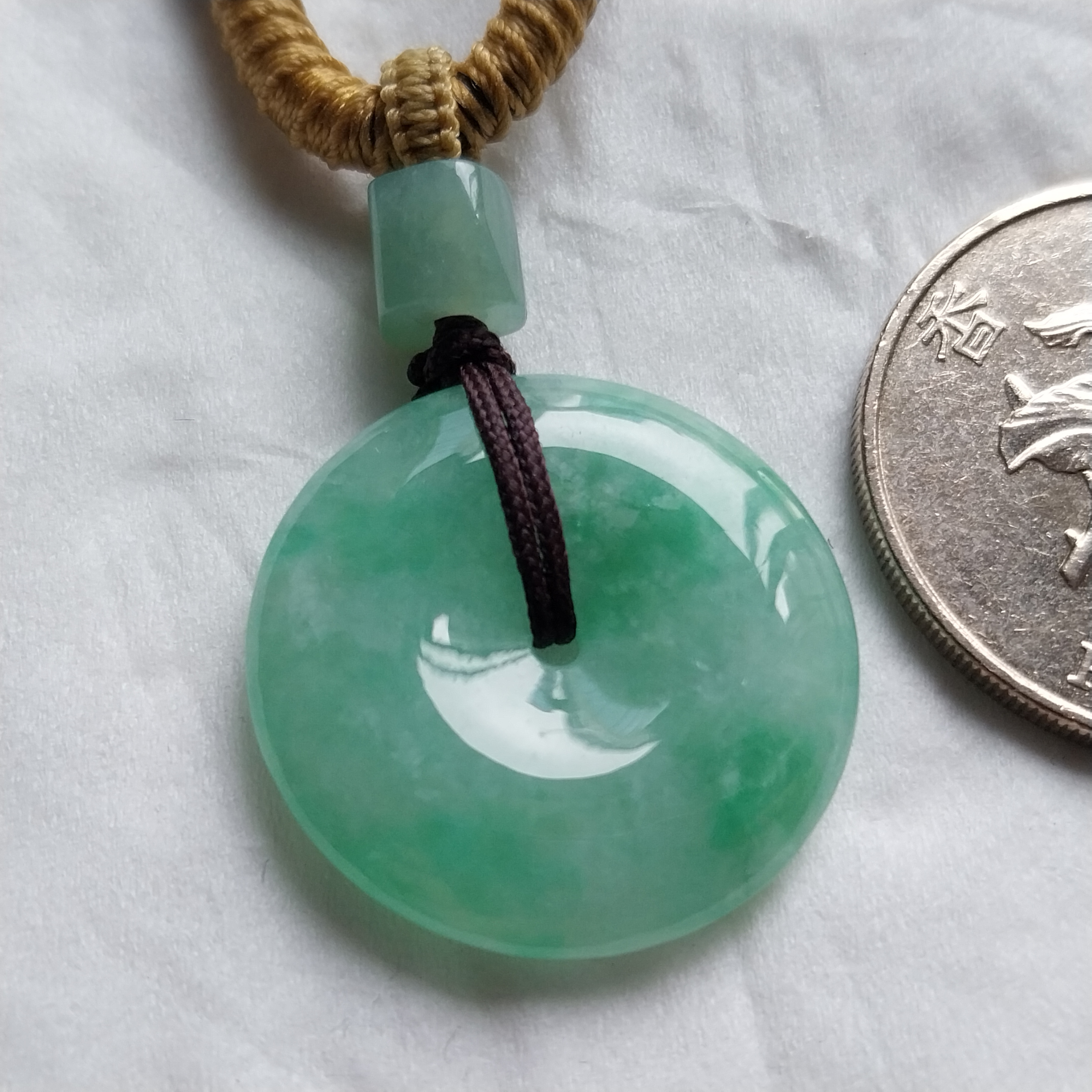 J2125 冰飄花平安扣 (23mm直徑)