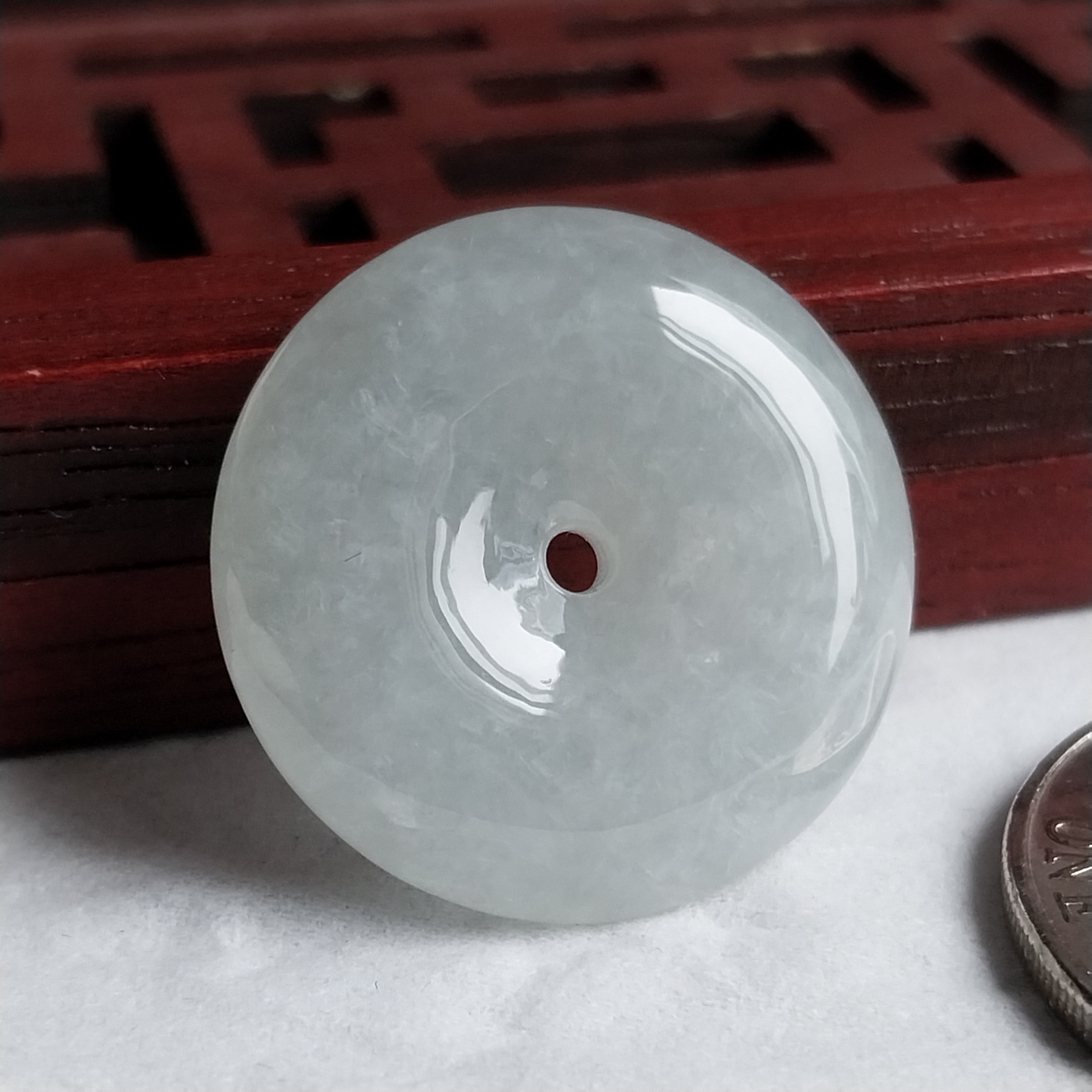 J2126 冰白平安扣 (23.4mm直徑)