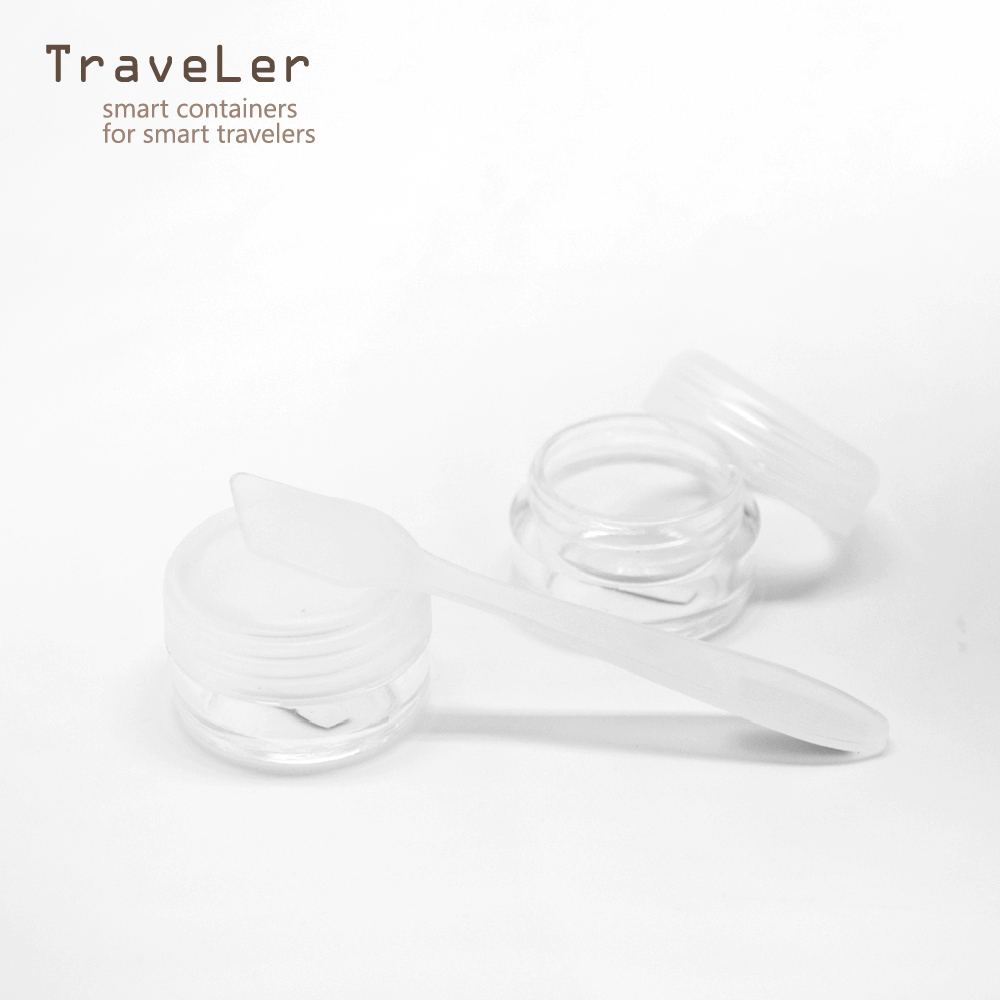 Traveler 多功能面霜盒5g/2入+刮棒
