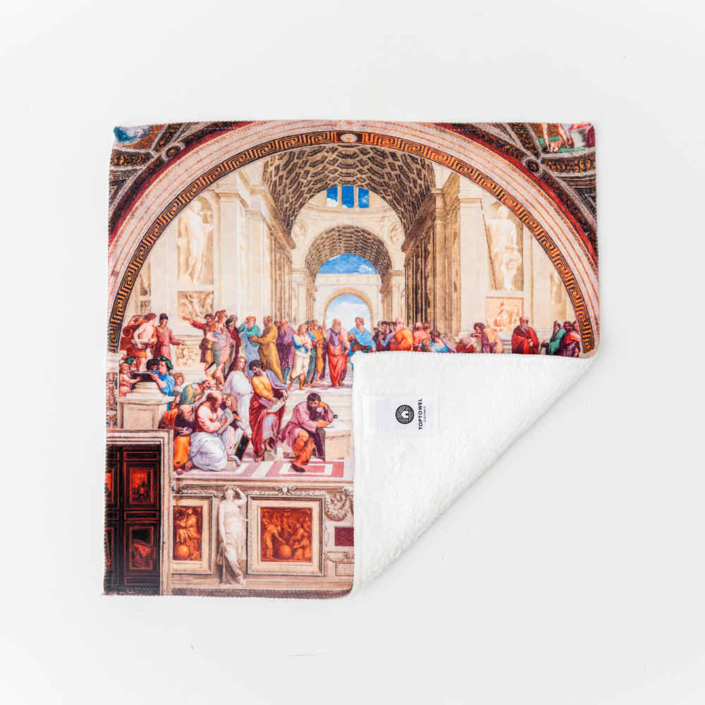 文藝復興小方巾｜拉斐爾《雅典學院》