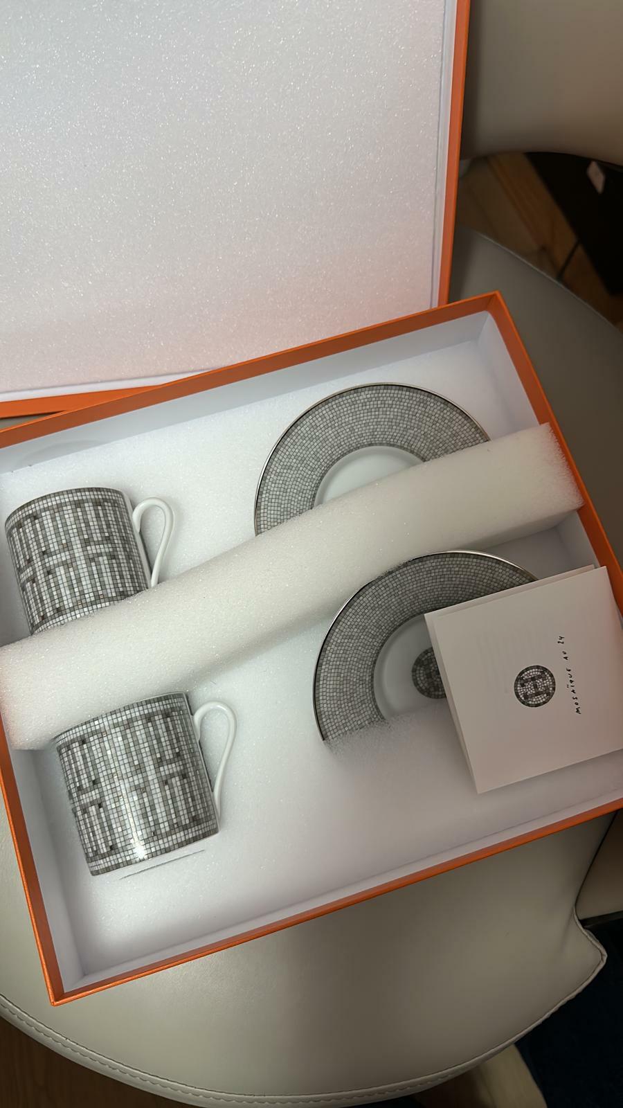 Mosaique au 24 咖啡杯碟套裝 鉑金色