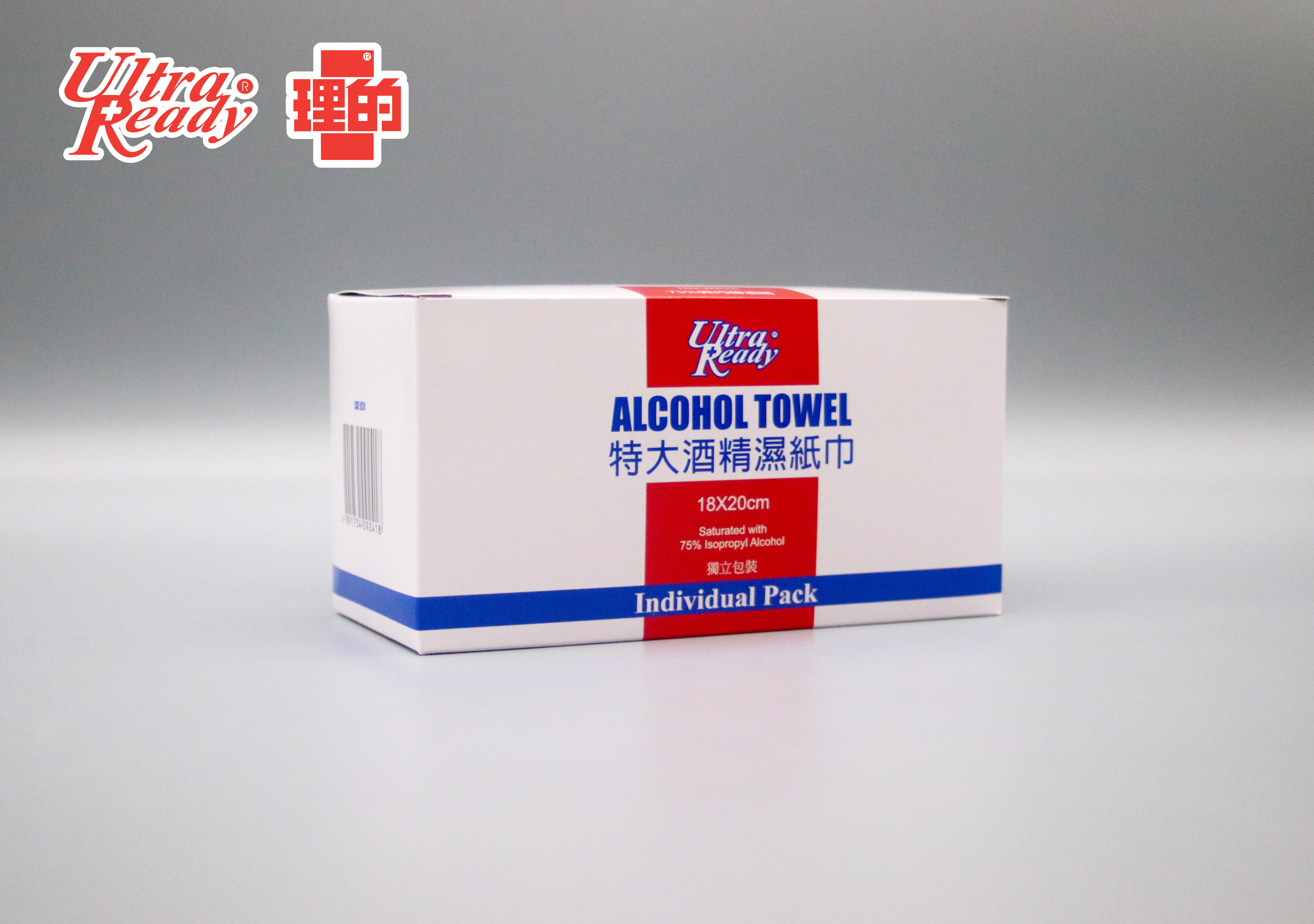 [原箱-40盒] 理的特大酒精濕紙巾 (18x20cm) 30片 獨立包裝 *異丙醇酒精*