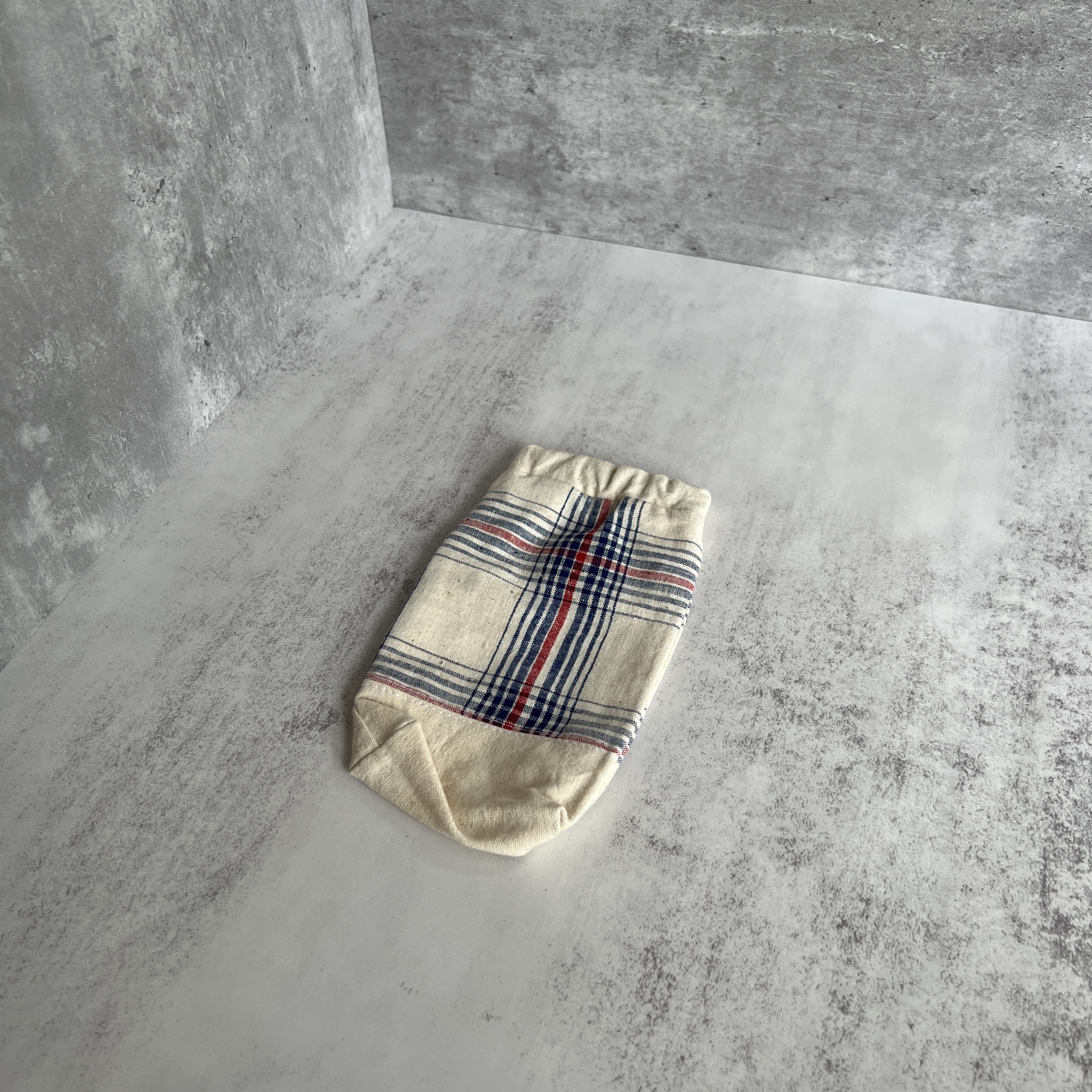 彈口快取筆袋（幼條格仔）