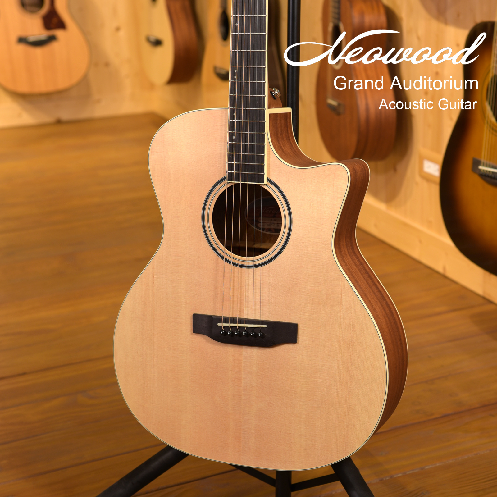 民謠吉他 Neowood 木吉他 Swiftly系列 附琴袋套裝組 SW-GA-1C (GA桶身/缺角)