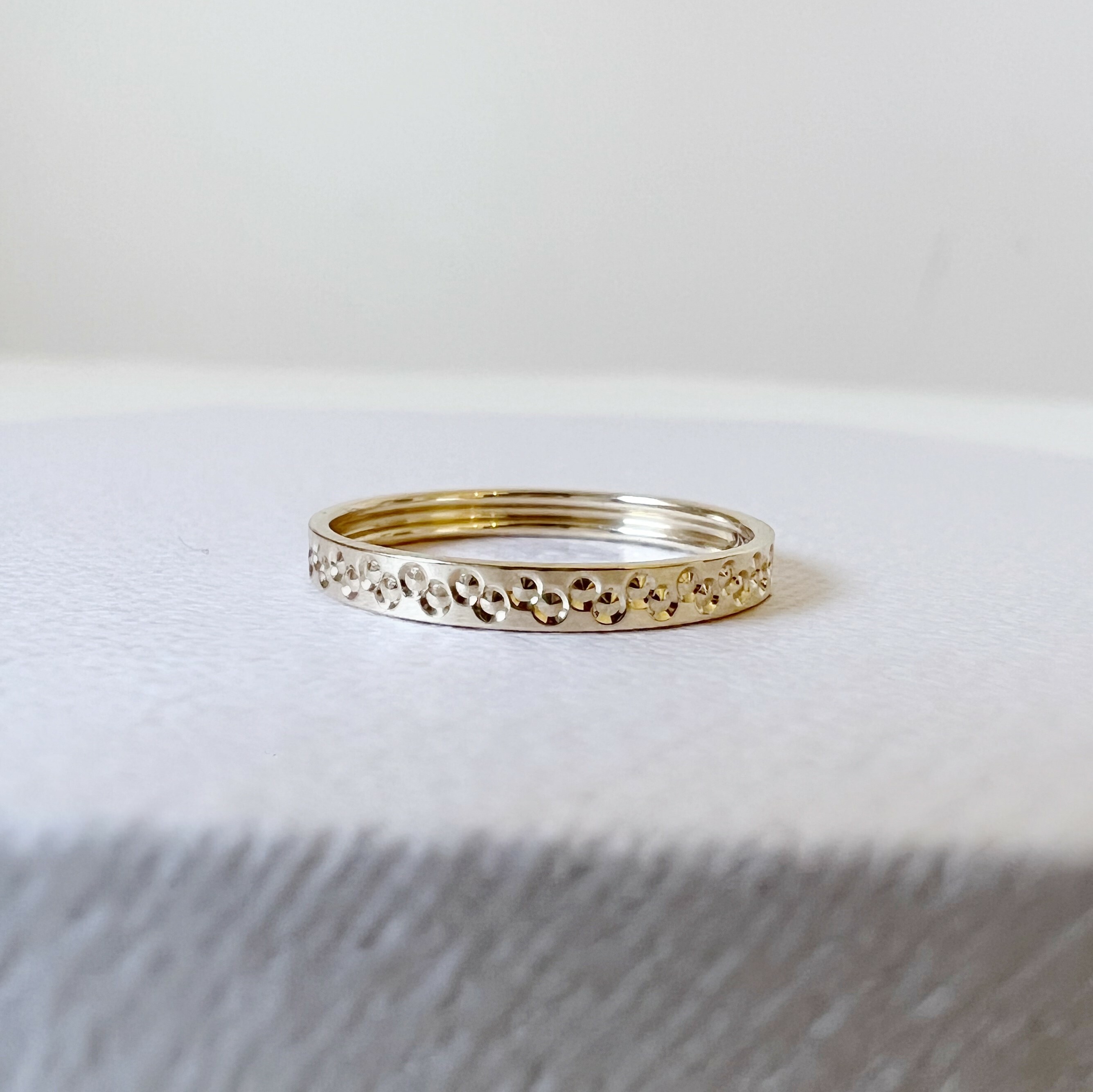 14K泡泡切割戒指