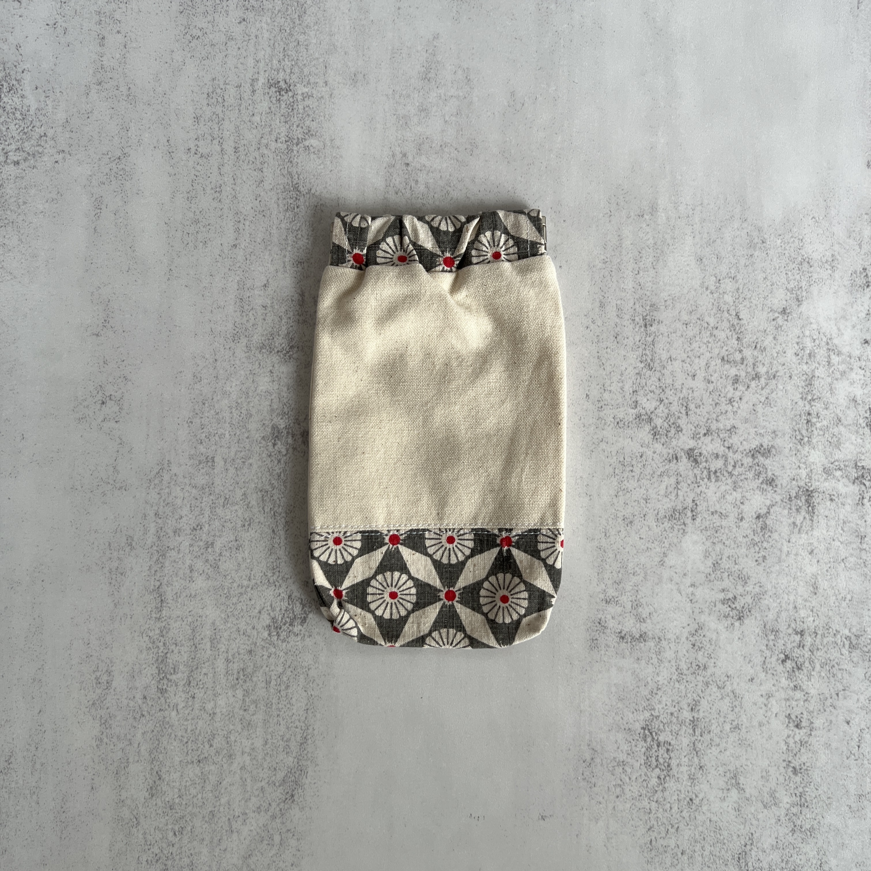 彈口快取筆袋（灰白灰）