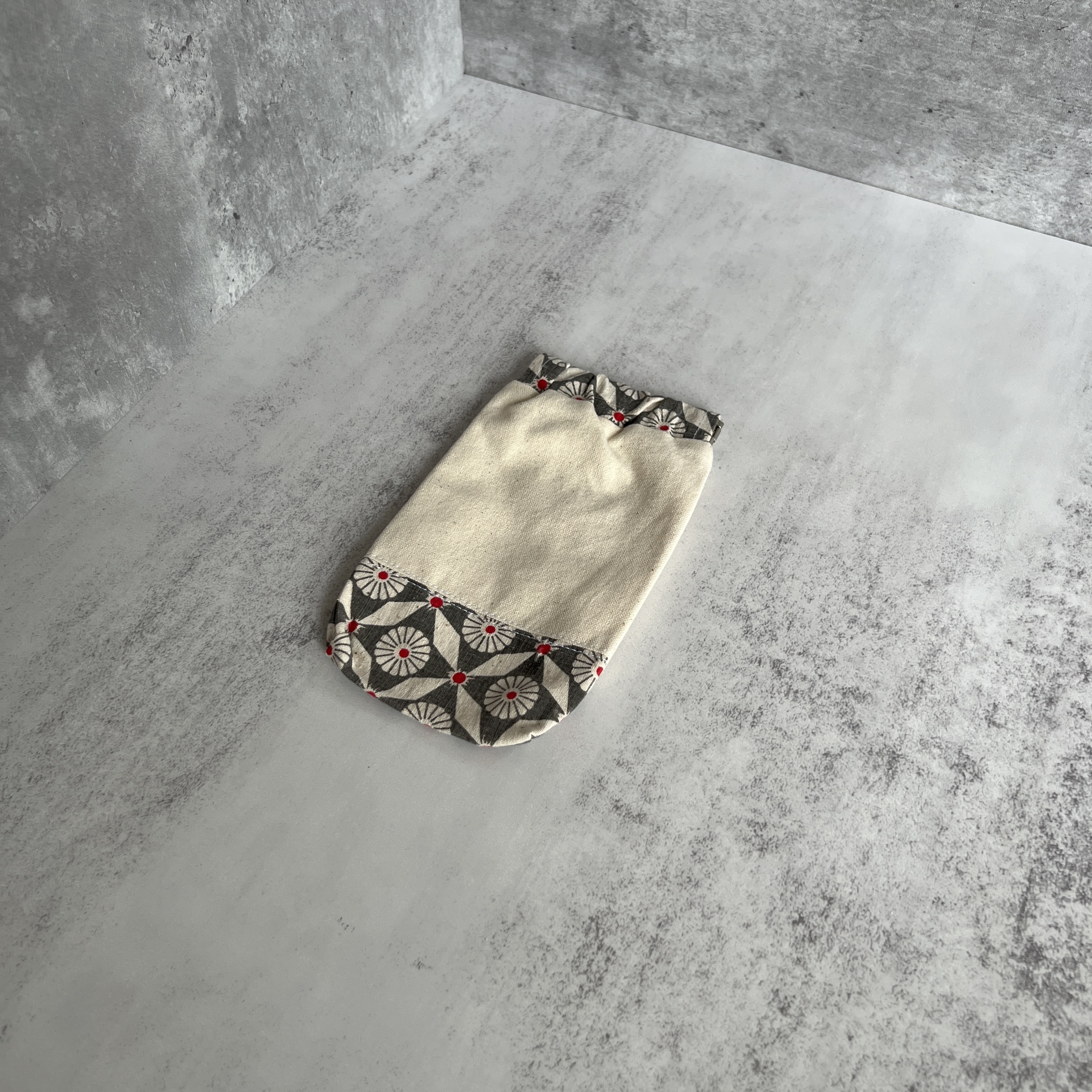 彈口快取筆袋（灰白灰）