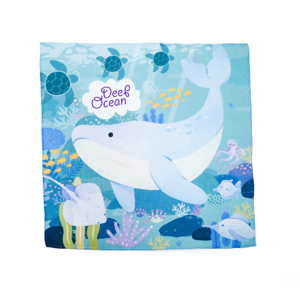 藝術小方巾｜《鯨魚》