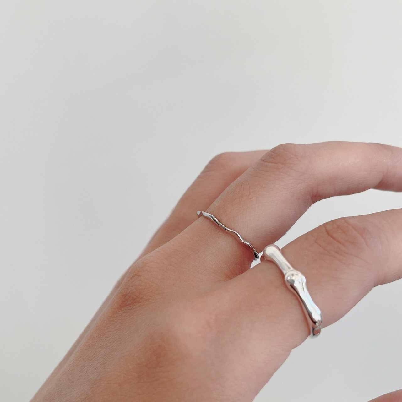 │簡約│融冰 • 開口戒 • 純銀戒指 • 可碰水 • 抗過敏 S925