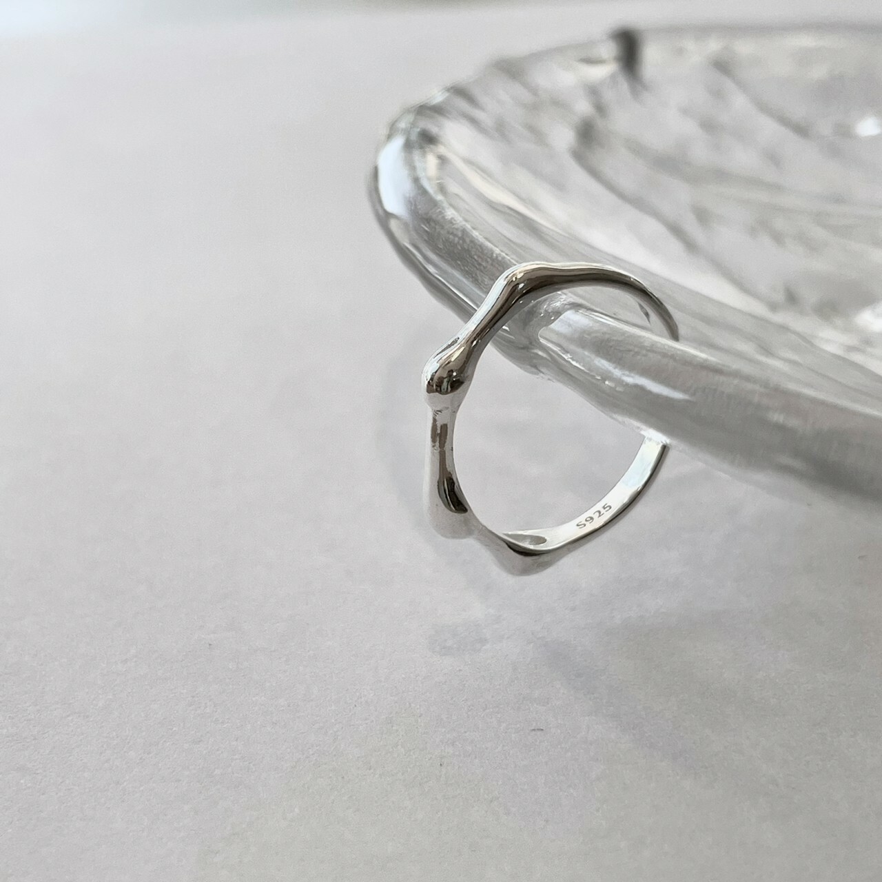 │簡約│融冰 • 開口戒 • 純銀戒指 • 可碰水 • 抗過敏 S925