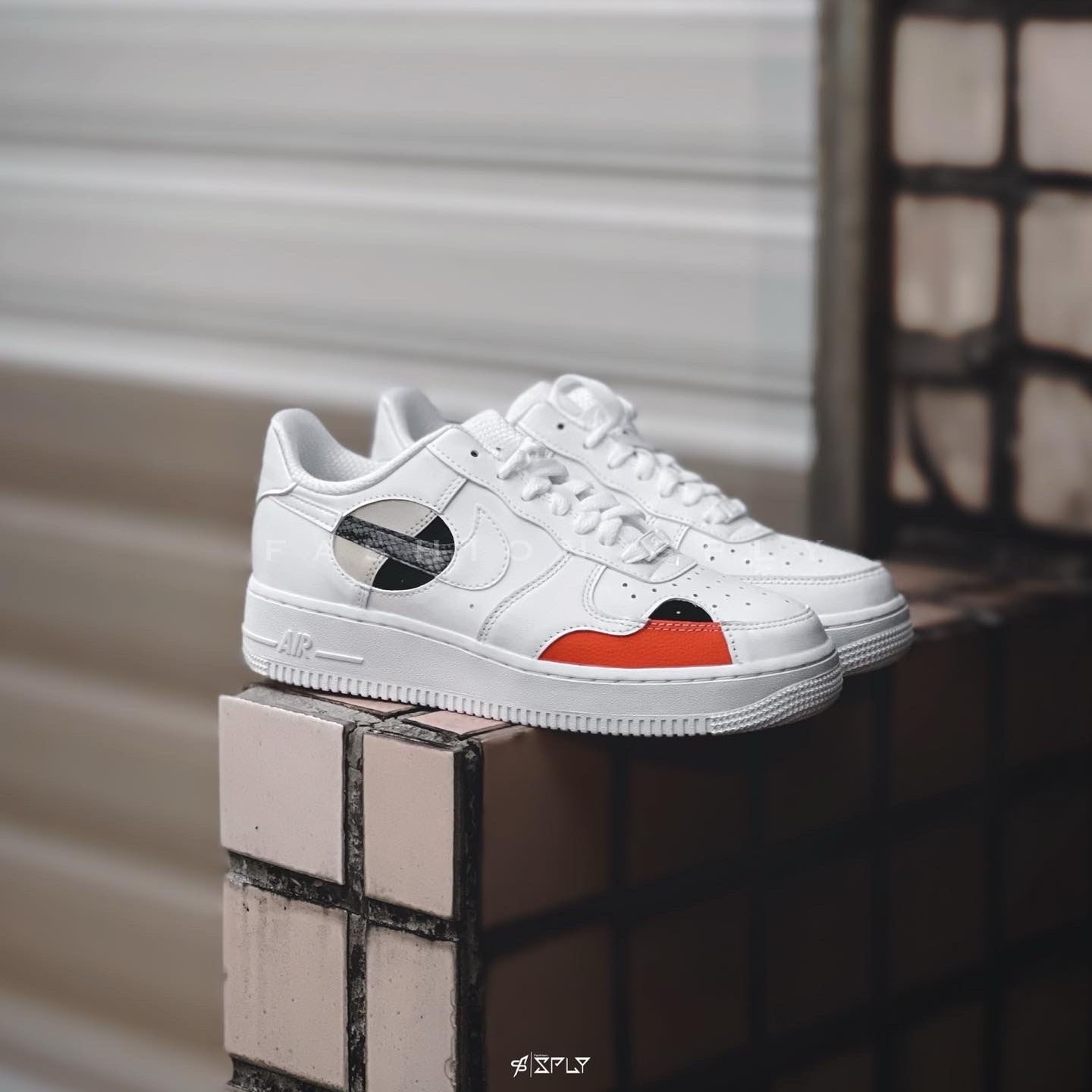 Nike Air Force 1 Low 07 Cut Out White 鱷魚紋 簍空 FB1906-100