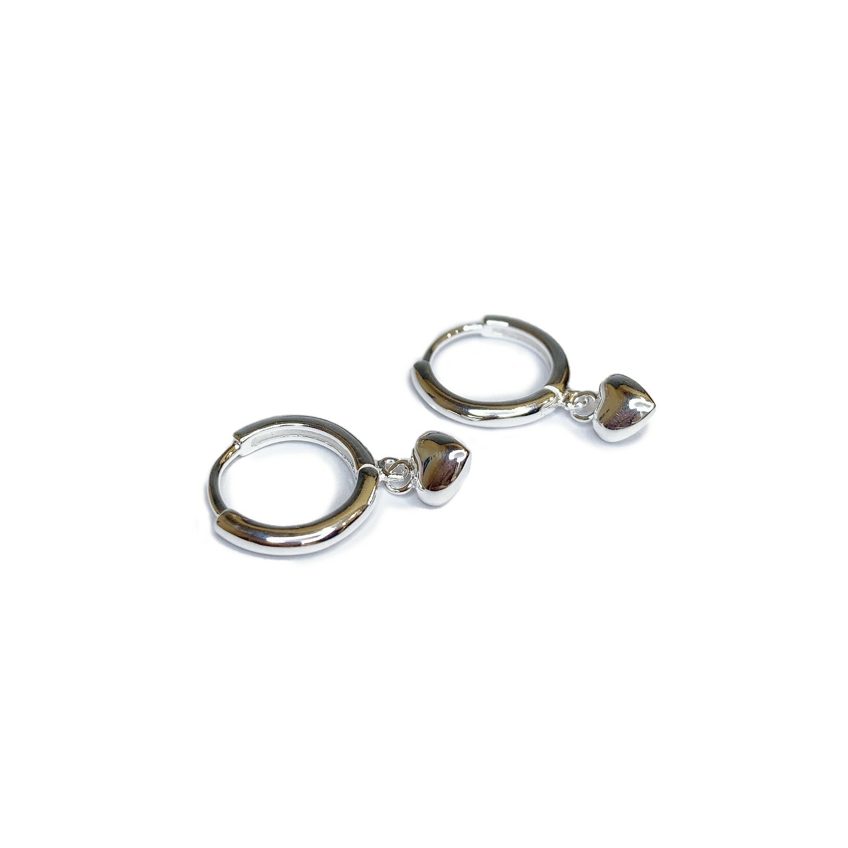 純銀易扣-垂吊小愛心(單支價)