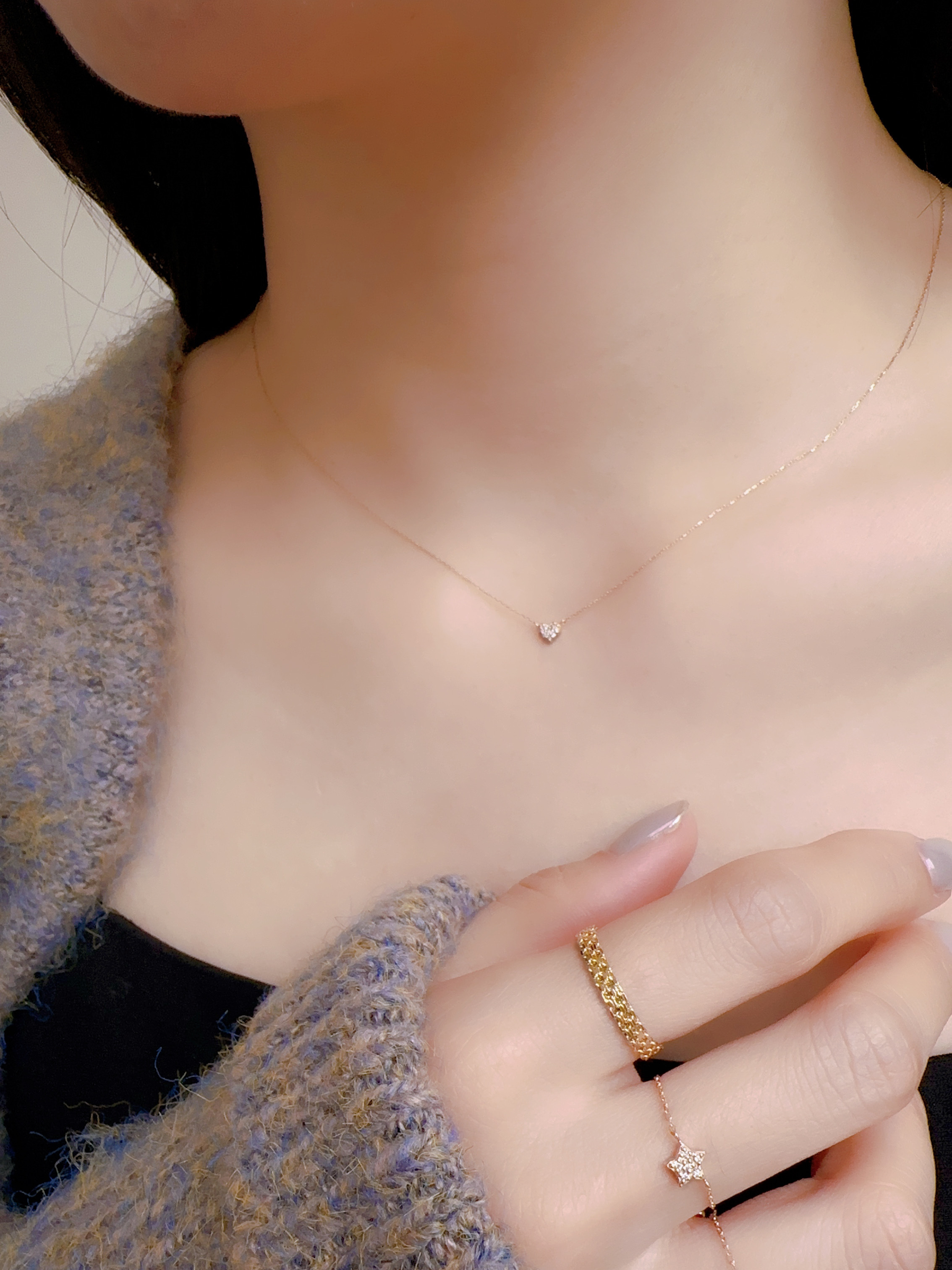 笑臉愛心雙面項鍊