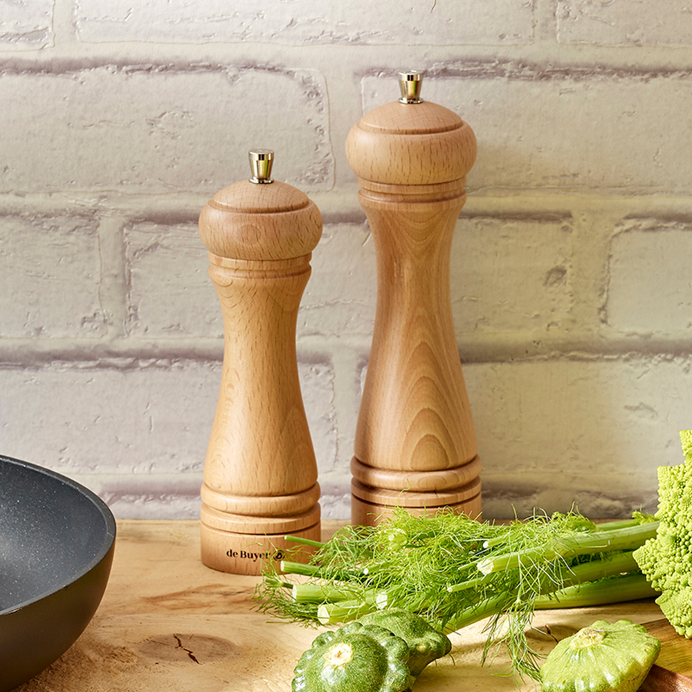 JAVA l 胡椒粒/海鹽研磨罐 25cm l 原木