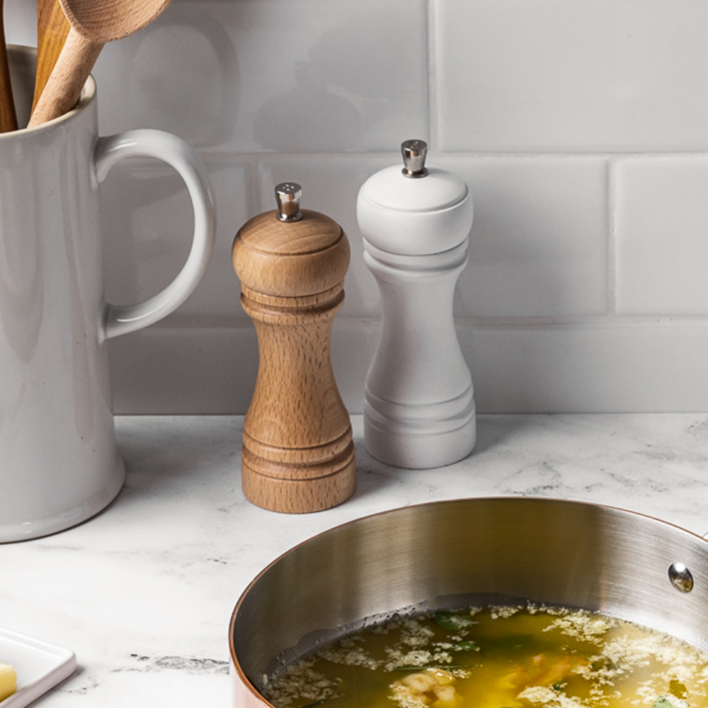 JAVA l 胡椒粒/海鹽研磨罐18cm l 白色