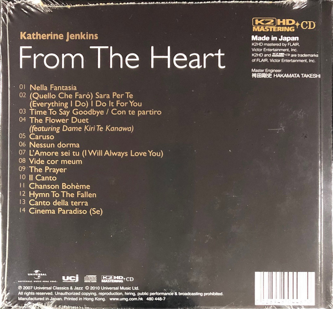 KATHERINE JENKINS - FROM THE HEART (K2HD) CD