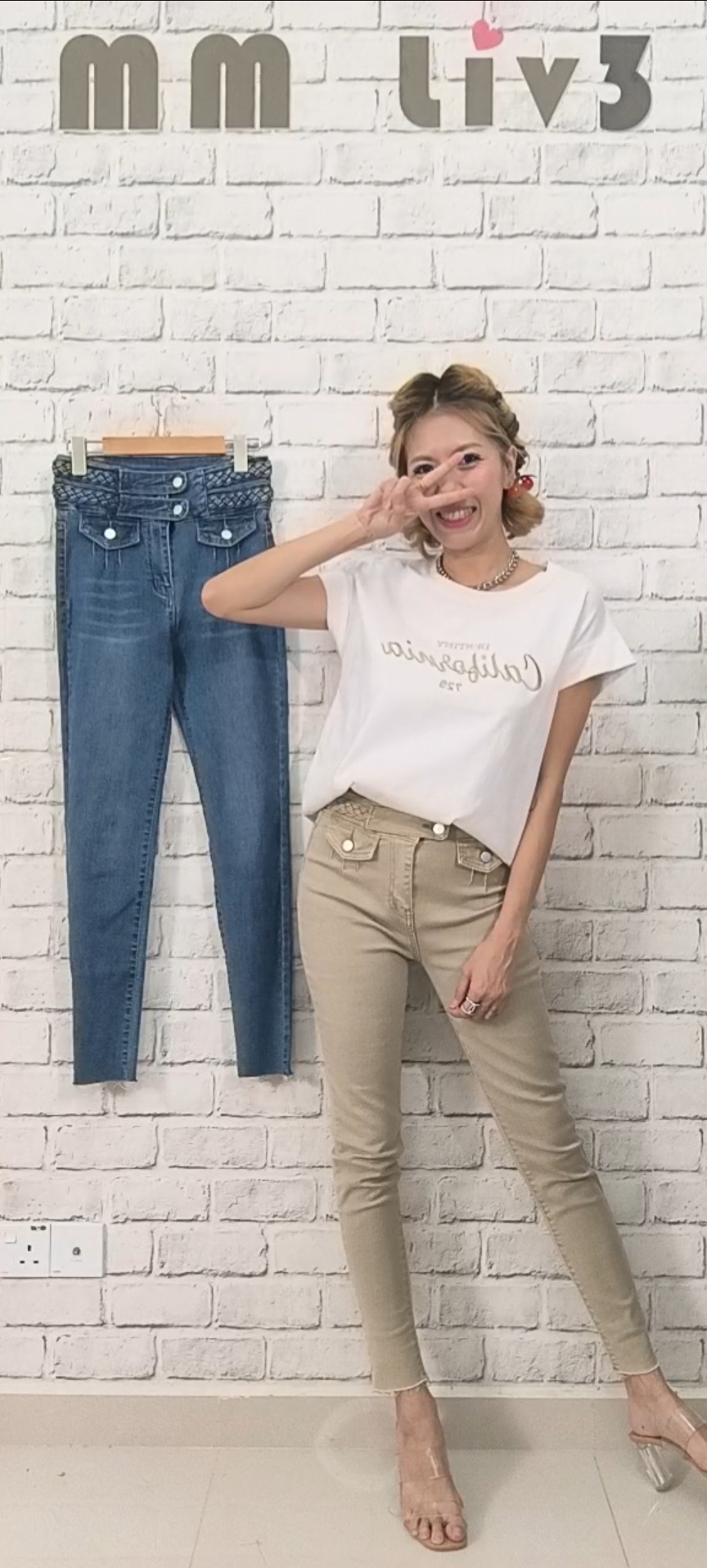 #️⃣1600 RM109 高要雙排編繩牛仔長褲 👉M(29~30") 👉L(31~32")