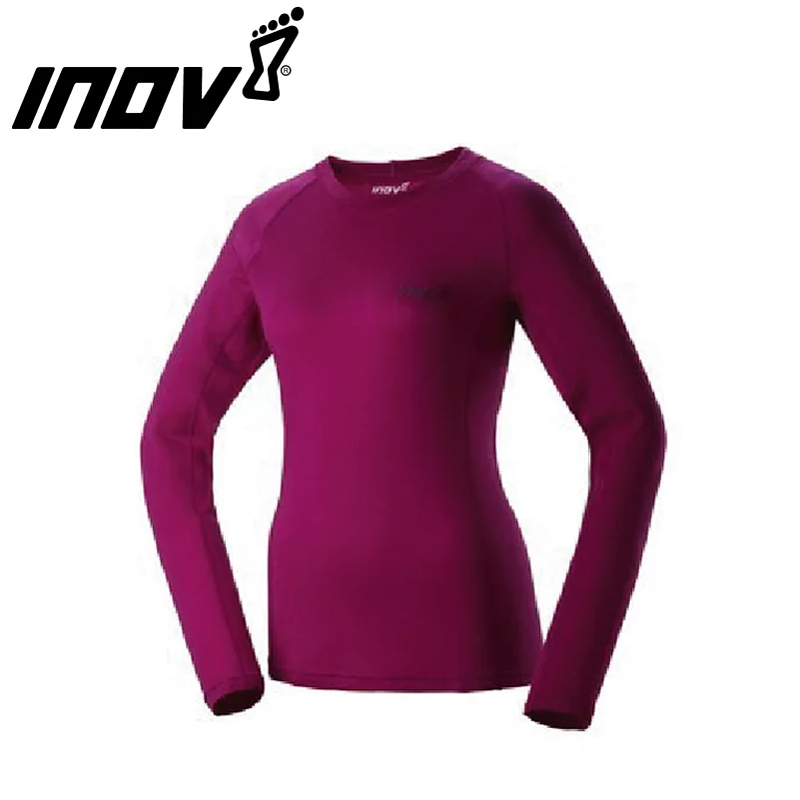 INOV-WOOL 004B 美麗諾圓領羊毛衣 女款 (紫) 保暖/登山/抗低溫12IN004B