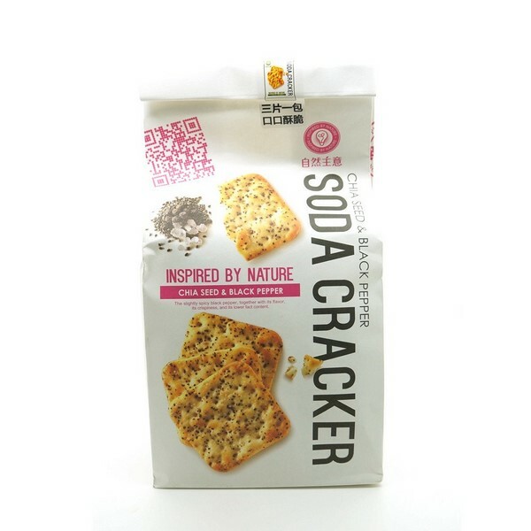 T1: 自然主意 - 奇亞籽黑椒岩鹽生機蘇打餅 180g