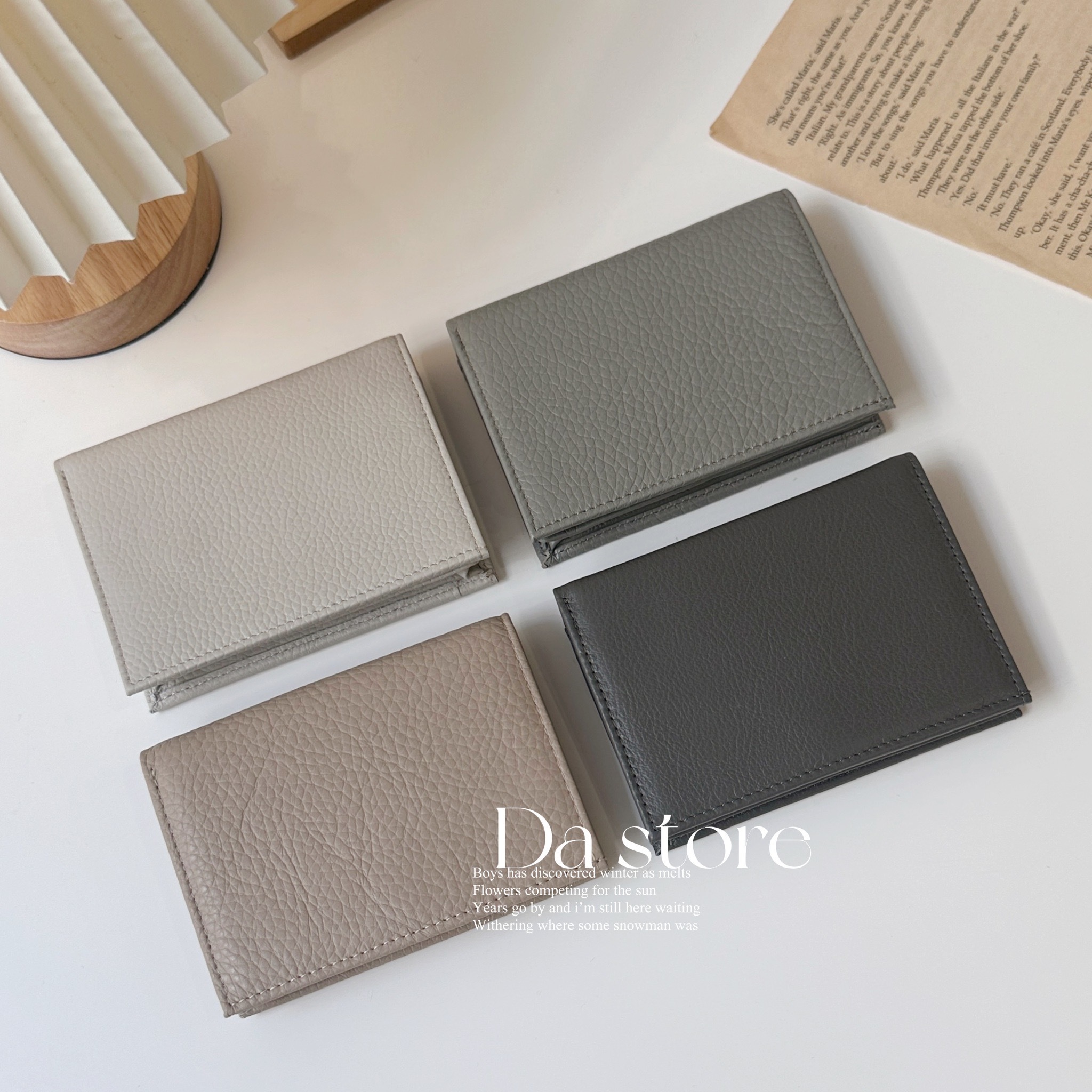 韓國真牛皮荔枝紋零錢短夾/12色