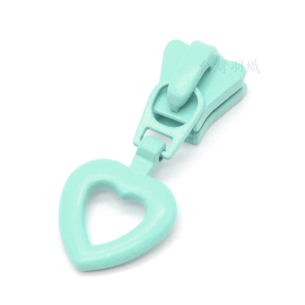 愛心粉綠-5V碼裝拉鍊頭
