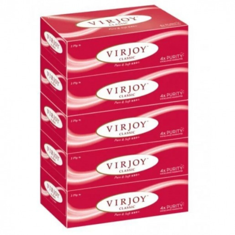 [一盒$4.78起] Virjoy 唯潔雅 紅色盒裝面紙 紙巾 Y314VPAC (1條5盒)