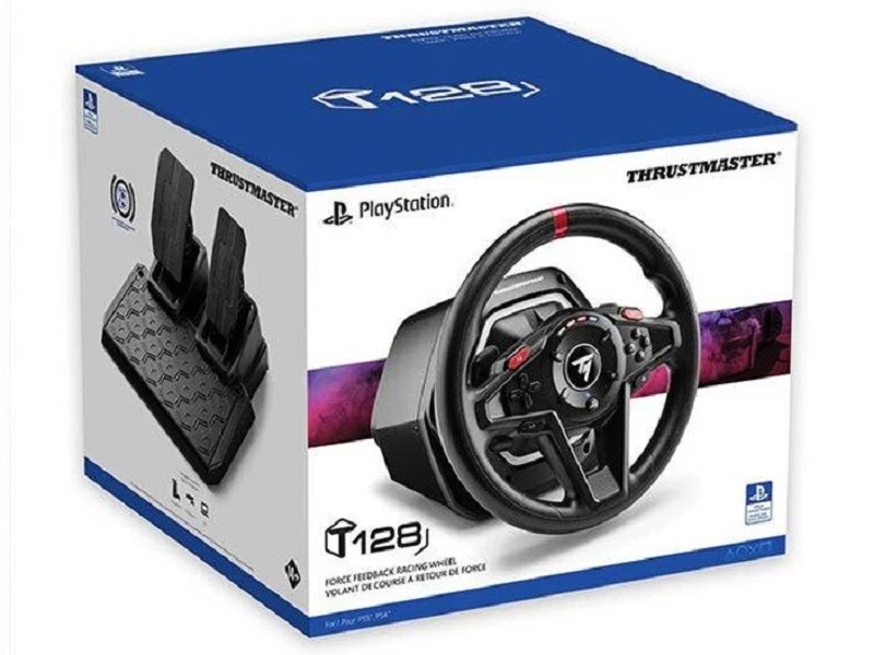 米特3C數位–Thrustmaster T128P 圖馬思特賽車遊戲方向盤力回饋三踏板可